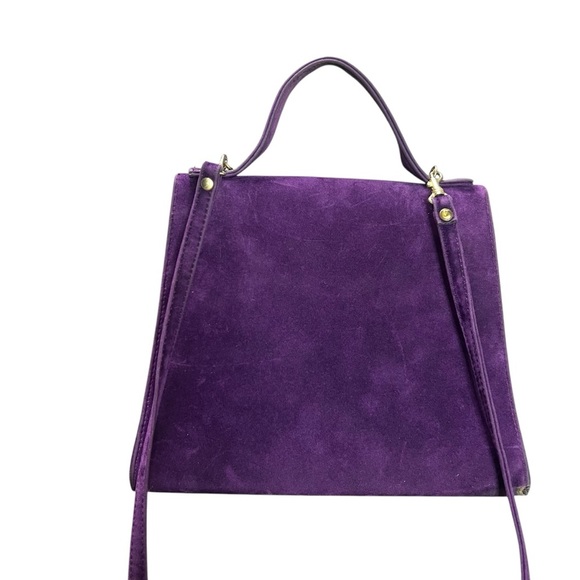 !SOLD! NIKOLAI Made in Canada Purple Velvet Crossbody Bag Handbag Party - Picture 2 of 6